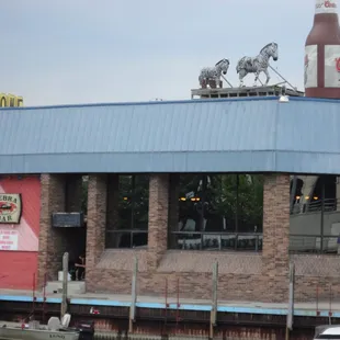 Yes, there are Zebras on the Roof to guide you in.