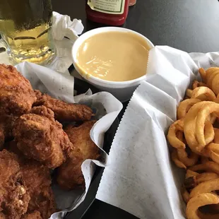Fried Chicken &amp; Curly Fries