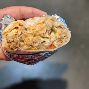 Chicken burrito (halved)
