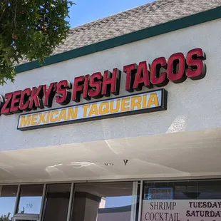 the front of the restaurant