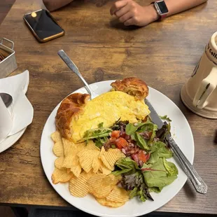 Southern Omelette and Iced Coffee