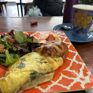 Southern Omelette and latte