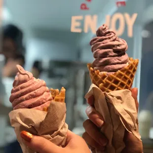 Dark cherry and blueberry