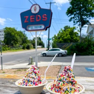 Regular size ice creams