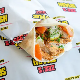 chicken kabobs Wrap