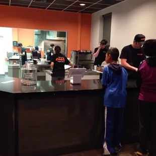 Order first, then sit.