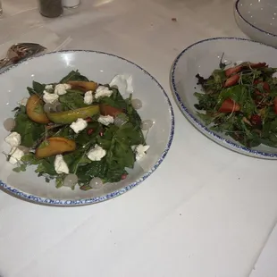 Strawberry and Peach Salads