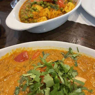 Mutter Paneer &amp; Baigan Bharta