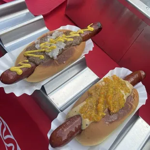 The classic and the deli dog with relish