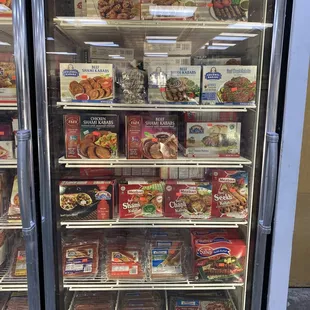 a display of frozen food