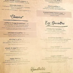 Breakfast Menu
