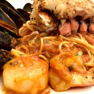 Seafood pasta special