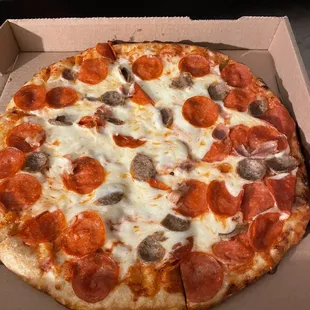 a pepperoni pizza