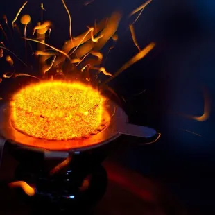 a glowing bowl of food