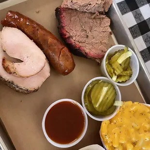 a tray of food