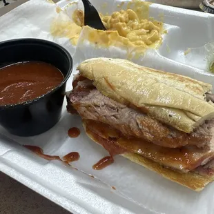 Tri Sub with Mac and cheese