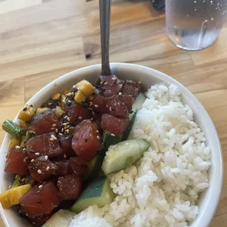 Sweet & Spicy Poke served with Sushi Rice