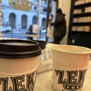 Trash coffee and latte