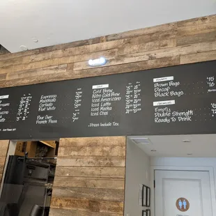 the menu