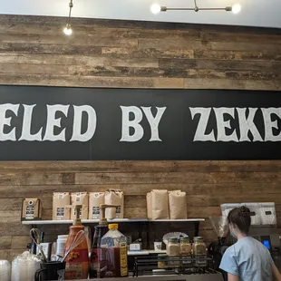 a sign that reads fueled by tekes