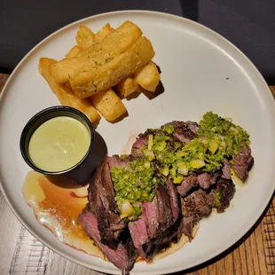 Steak n Yucca Frites w/yucca frites, epis chimichurri