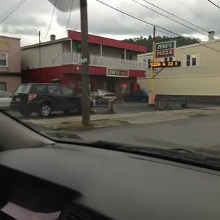 a view of the outside of a restaurant