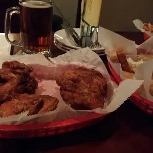 3 piece all white chicken with Jojo potatoes, Texas toast and Cole slaw.