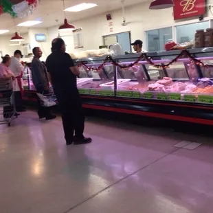 meat showcase.