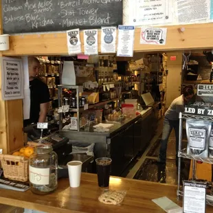 a man working behind the counter