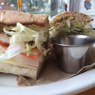 Turkey, provolone and hummus