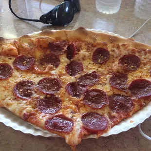 2 Slice special.  Check out the cheese already falling off the plate!