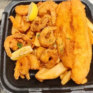 Fish Shrimp &amp; Fry Platter