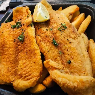 Fried Basa &amp; French Fries