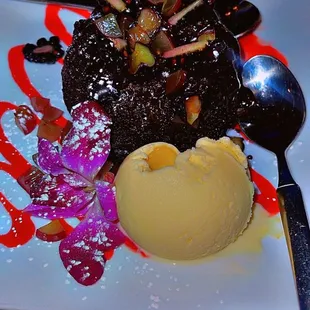 a desert with ice cream