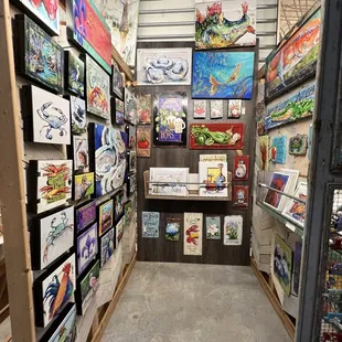 Fully stocked art booth by local artist , Paige DeBell