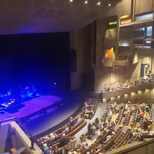 a view of the stage from the balcony