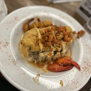 Catfish over mash