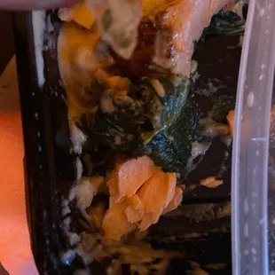 Closer look. I threw the food away and then decided to take a pic...hints why everything is mixed