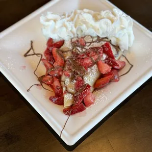 Nutella, Bananas &amp; Strawberries Crepe