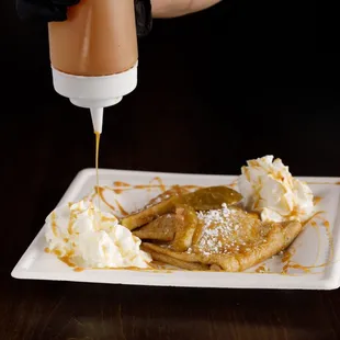 Our  Caramel Apple Crepe with freshly sautéed apples