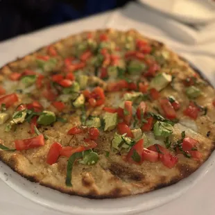 Tomato and Avocado flatbread