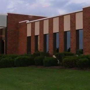 the front of the building