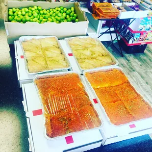 Freshly made sweets and delicious dates from California