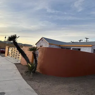 Looking west where the new parking lot is located