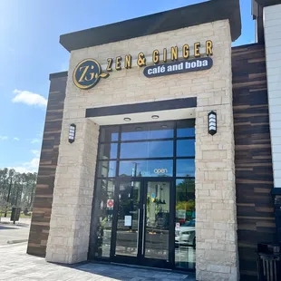 the front of the building