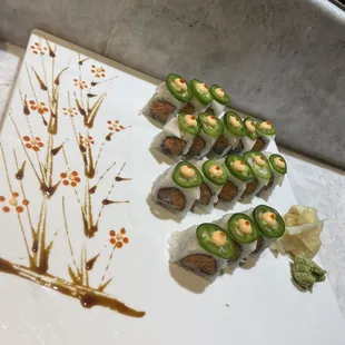 a plate of sushi