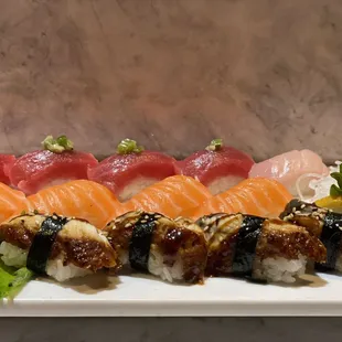 a variety of sushi