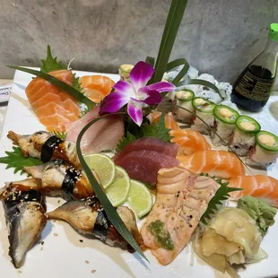 a plate of sushi