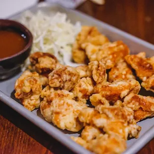 a plate of fried food