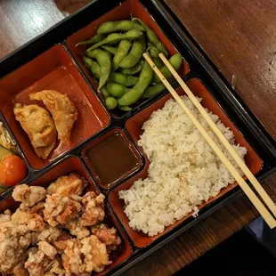 Chicken karaage bento box